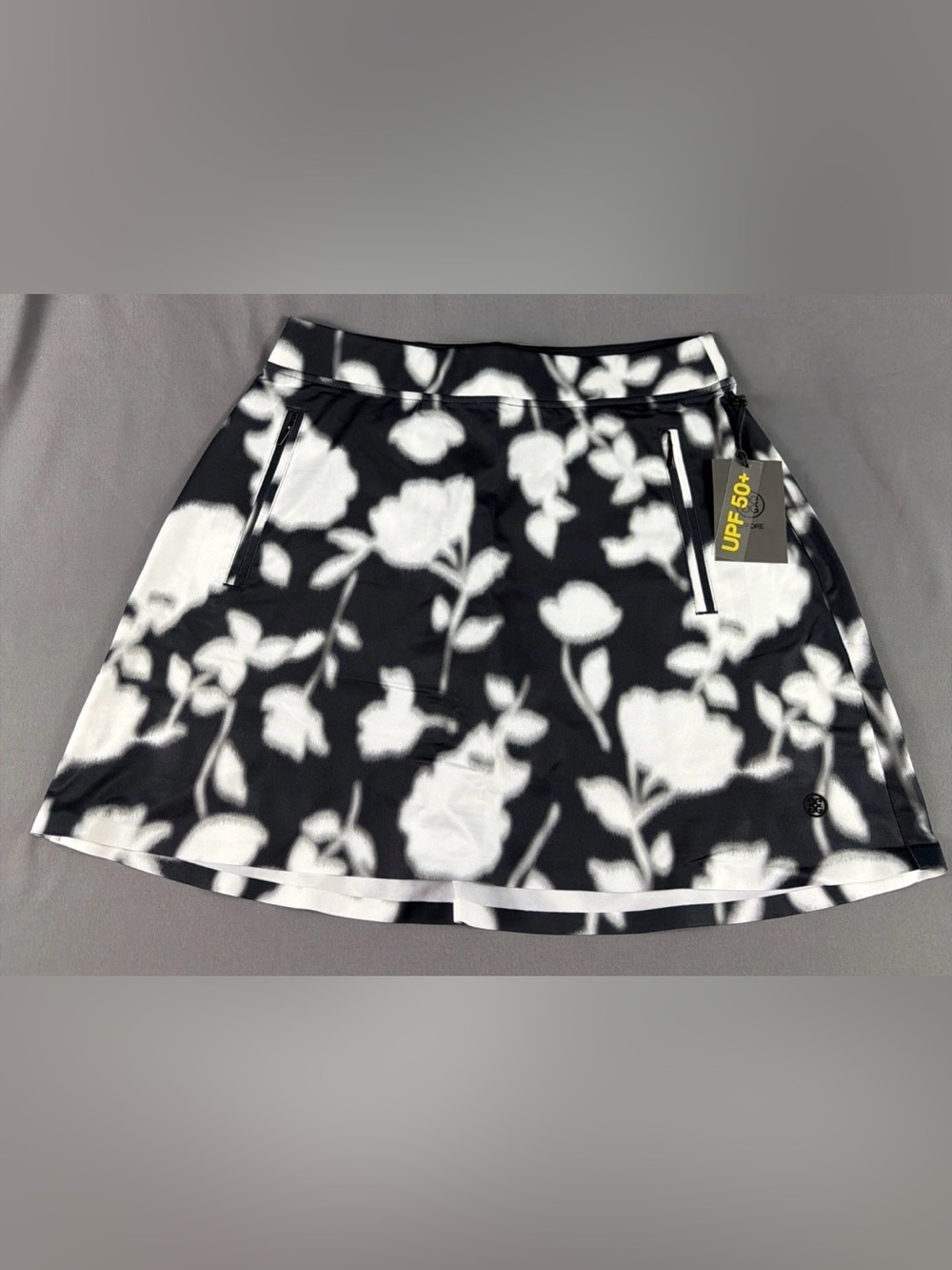 G/FORE G4 Womens Golf Skort Blur Floral Print Medium Onyx Polyester MSRP $155